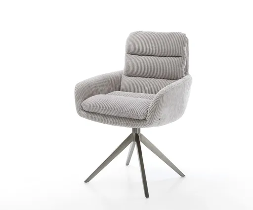 Otočná židle Abelia-Flex s područkami Šňůra stříbrnošedá