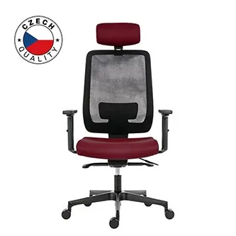 Powerton ERGO LUCIE Kancelářské ergonomické křeslo, Červené