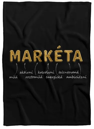 Deka Ženská jména – GOLD (Jméno: Markéta, Podšití beránkem: NE)