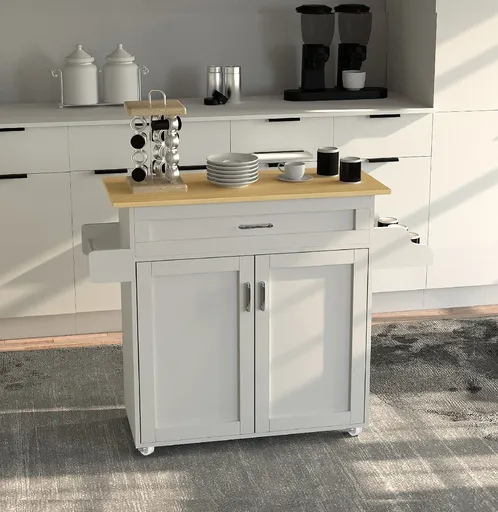 Kuchyňský vozík VCM „Pastano“, bílý