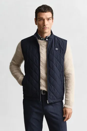 VESTA GANT QUILTED WINDCHEATER VEST EVENING BLUE