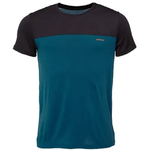 Devold CLASSIC LINEAR Pánské merino triko, modrá, velikost