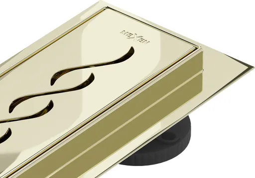 MEXEN/S Flat 360° M18 podlahový žlab otočný 100, zlatý 1523100-40