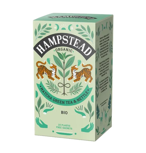 Hampstead Tea BIO Zelený čaj Matcha a kopřiva 20x2 g
