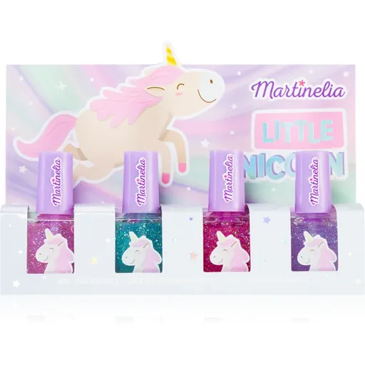 Martinelia Little Unicorn Nail Polish Set sada laků na nehty pro děti Pink, Blue, Purple, Fuchsia