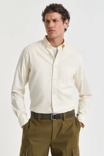 KOŠILE GANT REG GMNT DYED TWILL SHIRT CREAM