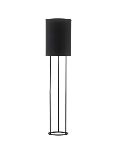 NOVA LUCE stojací lampa LEITH černé stínidlo a černý hliník E27 1x12W 230V IP20 bez žárovky 9043301