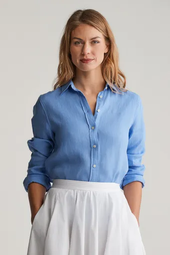 KOŠILE GANT REG LINEN SHIRT PERFECT BLUE