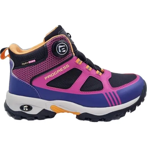 PROGRESS TREK MID WP Juniorské boty s membránou, černá, velikost