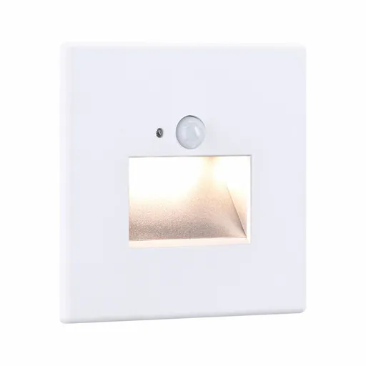 PAULMANN LED vestavné svítidlo do zdi Edge Quadro hranaté 80x80x42mm 1,2W 230V 2700K bílá