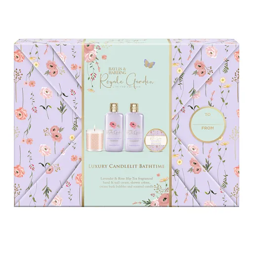 Baylis & Harding Dárková sada péče o tělo Levandule & Šípkový čaj 4 ks