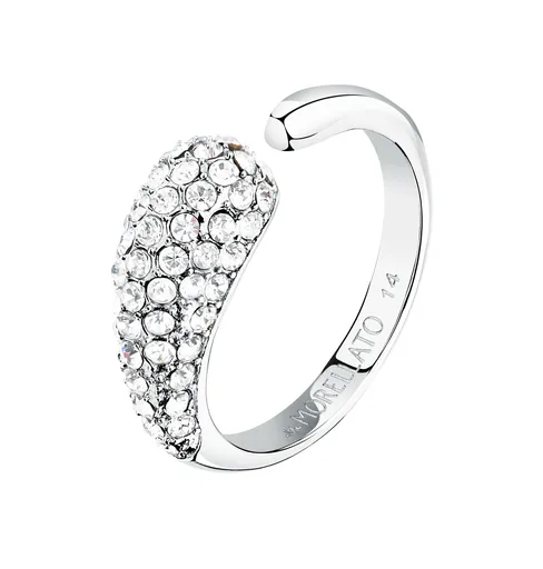 Morellato Blyštivý otevřený prsten s krystaly Design SAYP1401 56 mm