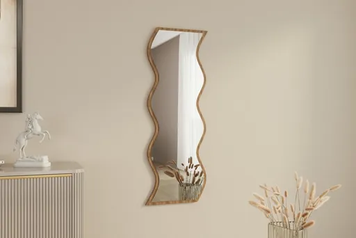 Zrcadlo Safi - White, Walnut