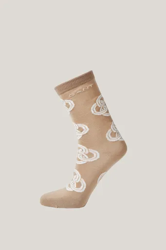 PONOŽKY GANT MONOGRAM SOCKS DRY SAND