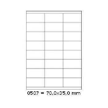 Samolepicí etikety 70 x 35 mm, 24 etiket, A4, 100 listů