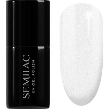 Semilac UV Hybrid Black & White gélový lak na nechty odtieň 091 Glitter Milk 7 ml