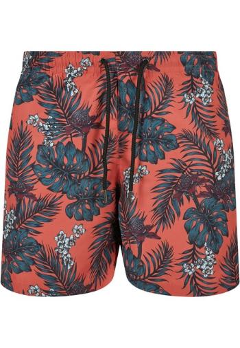 Urban Classics Pattern Swim Shorts dark tropical aop - M