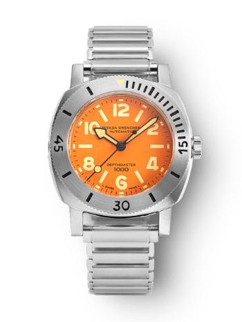 Nivada Grenchen Depthmaster Numerals Orange - Forstner Bonklip