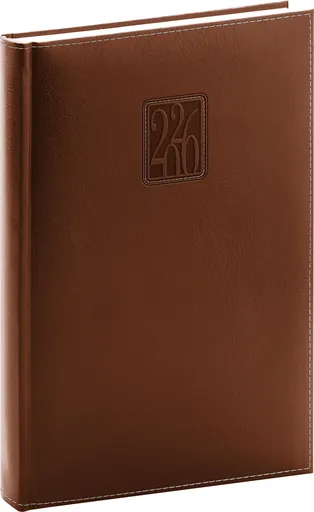 NOTIQUE Denní diář Panama 2026, hnědý, 15 x 21 cm