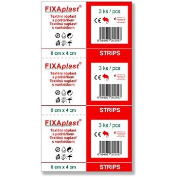 FIXAplast náplast Strip 8 × 4 cm, 3 ks (8594027312557)