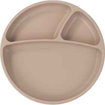 Minikoioi Puzzle Plate Bubble Beige dělený talíř s přísavkou Bubble Beige 1 ks