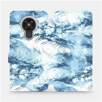 Flipové pouzdro na mobil Nokia 5.3 - M058S Světle modrá horizontální pírka (5903516259267)