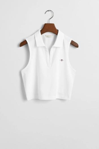 TRIČKO GANT SLIM PIQUE TOP WHITE