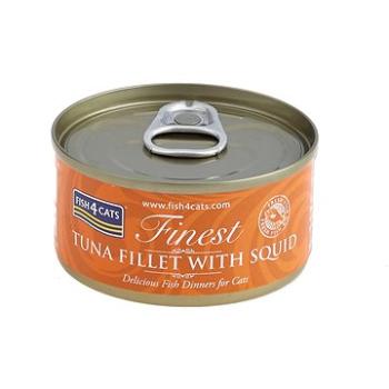 FISH4CATS Konzerva pro kočky Finest tuňák s olihní 70 g (5056008802073)