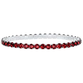 CRYSTalp Elastický tenisový náramek s červenými krystaly Aura 22270.SCA.E