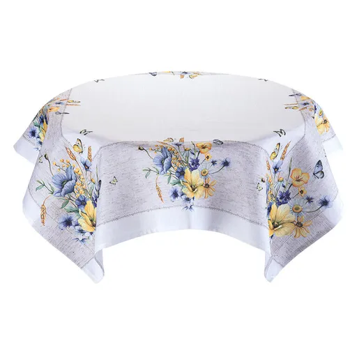 Středový ubrus s potiskem LUČNÍ KVĚTY 85 x 85 cm