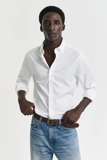 KOŠILE GANT SLIM PINPOINT OXFORD SHIRT WHITE