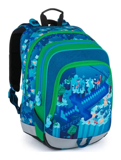 Školní batoh Bagmaster Alfa 21 B Blue/green