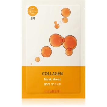 The Saem Bio Solution Collagen plátýnková maska pro intenzivní vypnutí a rozjasnění pleti 20 g