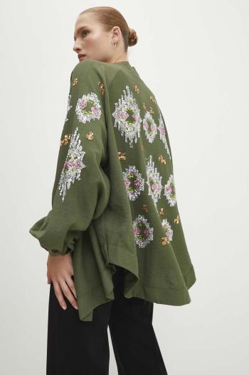 Kimono Answear Lab zelená barva, oversize