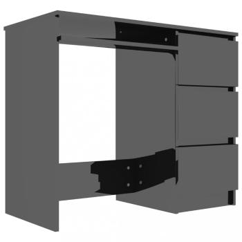 Psací stůl se šuplíky 90x45 cm Dekorhome Černá lesk