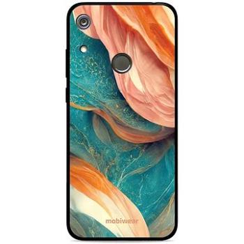 Mobiwear Glossy lesklý pro Huawei Y6s - G025G - Azurový a oranžový mramor (5904808526630)