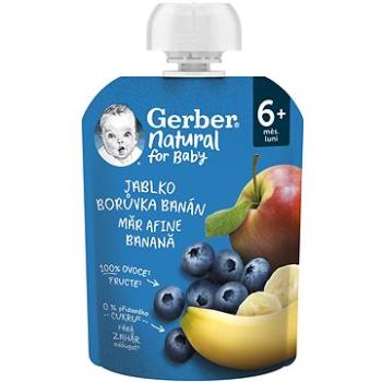 GERBER Natural kapsička jablko, borůvka a banán 90 g (8445290308238)