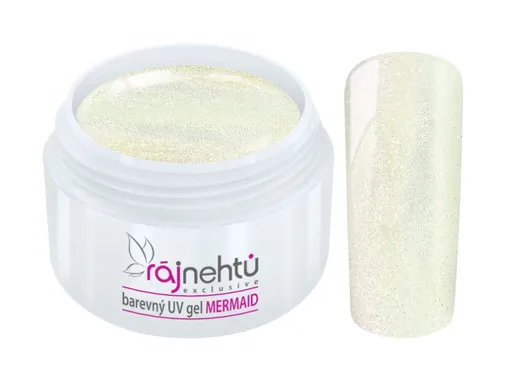 Ráj nehtů Barevný UV gel MERMAID - White - Bílý 5ml