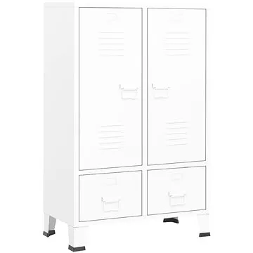 Industriální šatní skříň bílá 339611 (339611)