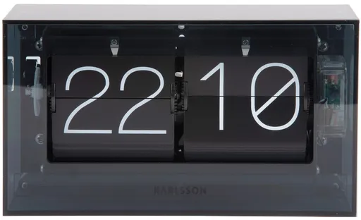 Karlsson Designové nástěnné/stolní překlápěcí hodiny KA5976BK