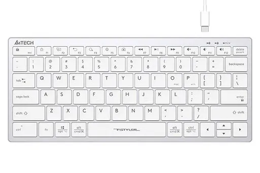 A4tech Klávesnice FX51, kancelářská klávesnice, membránová, bezdrátová, CZ/SK, Bílá