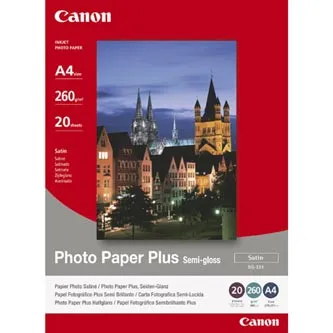 Canon Photo Paper Plus Semi-Glossy, SG-201, foto papír, pololesklý, saténový typ 1686B018, bílý, 20x25cm, 8x10