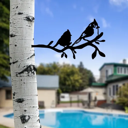 Zahradní dekorace Bird On The Branch 07 - Black