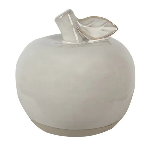 Béžová porcelánová dekorace jablko Apple S - Ø 8*8 cm Clayre & Eef