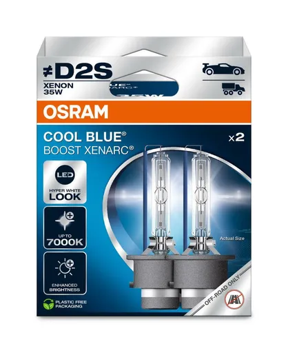 OSRAM D2S 35W P32d-2 COOL BLUE BOOST 7000K 2ks (NO ECE) 66240CBB-2HB