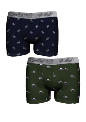 Pánské boxerky John Frank JF2BEF27 2PACK XL Dle obrázku