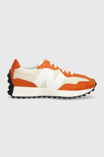 Sneakers boty New Balance U327LF oranžová barva