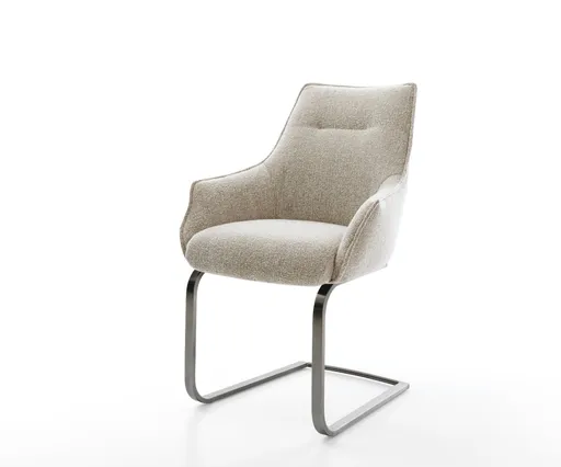 Jídelní židle Alja-Flex s područkami látka Měkký béžová jídelní