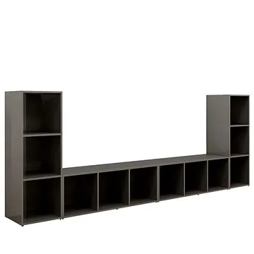 SHUMEE 4 ks šedá s vysokým leskem, 107 × 35 × 37 cm (3080041)