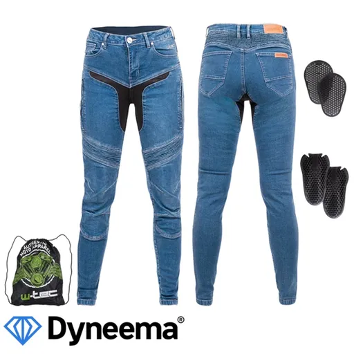Dámské moto jeansy W-TEC Dynetis Lady modrá XS